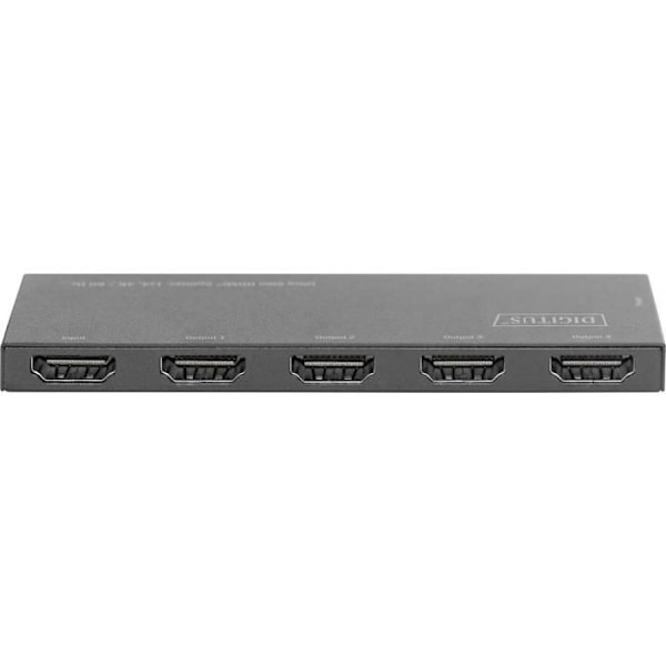 Digitus DS-45323 4-porttinen HDMI-jakaja LED-näyttö, metallikotelo, yhteensopiva Ultra HD 4096 x 2160 pikselin kanssa