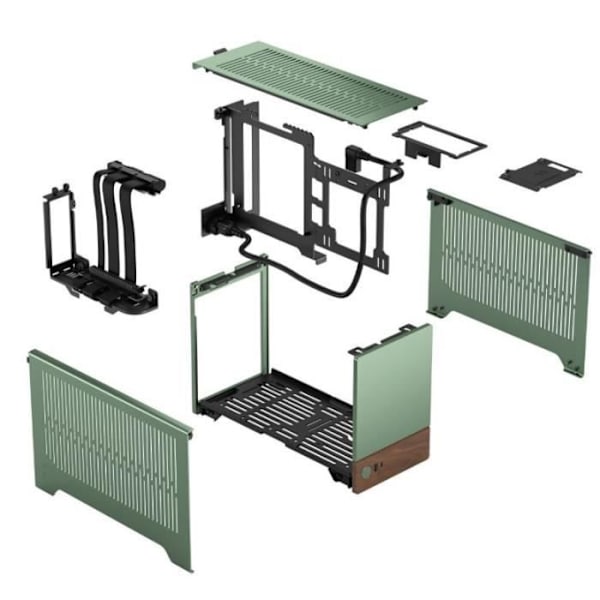 PC cover - FRACTAL DESIGN - FD-C-TER1N-03 - mini-ITX - SFF 10.4L - GPU op til 322 mm - Terra Jade