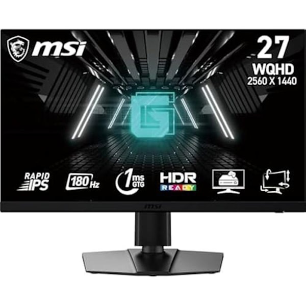 27" WQHD PC-pelinäyttö MSI G272QPF E2 - Rapid IPS -paneeli, 180Hz/1ms, 125% sRGB, Adaptive-Sync