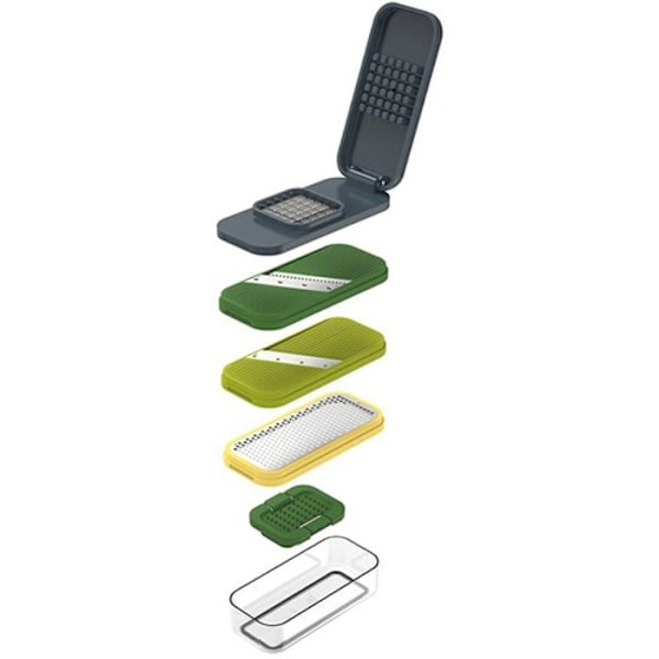 Joseph Joseph Multi-Prep Compact 4-in-1 keittiötarvikesarja pilkkomiseen, raastamiseen ja viipalointiin