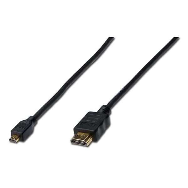 Mikro-HDMI-HDMI-kaapeli - ASSMANN ELECTRONIC AK-330109-020-S - 2m musta - Kolminkertaisesti suojattu