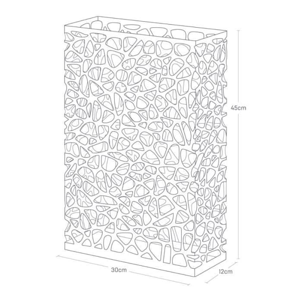 Stort paraplyställ L30 cm - 30 X 12 X 45 - Calicosy - Vit