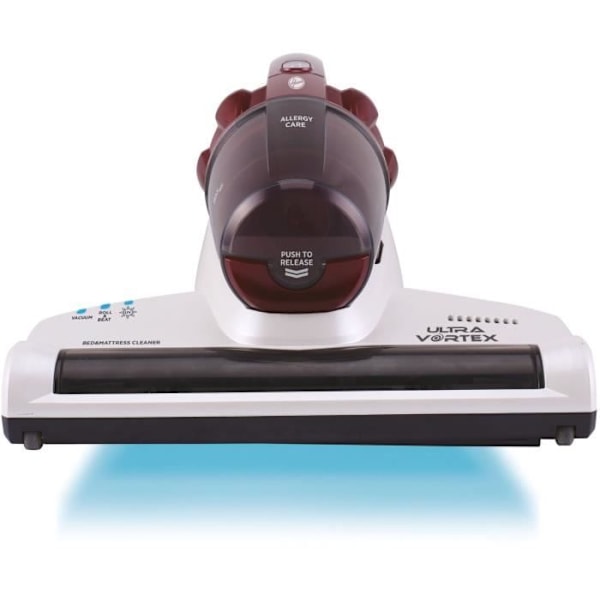 Aspirator til madrasser og tekstiler Ultra Vortex - HOOVER MBC500UV - 500 W - 0,3 L - Dyr Allergier - UV-C antibakteriel lampe Perlemorshvid og bordeaux