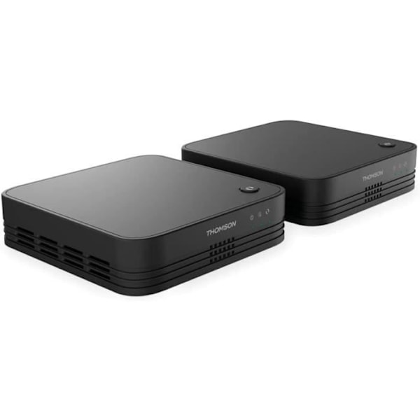 Wi-Fi forstærker - THOMSON - THM1200KIT - 1200 Mbit/s - 2 Forlængere - Dækning 200 m² Sort