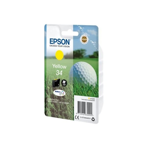 EPSON DURABrite Ultra 34 bläckpatron - Gul - 300 sidor - Paket med 1