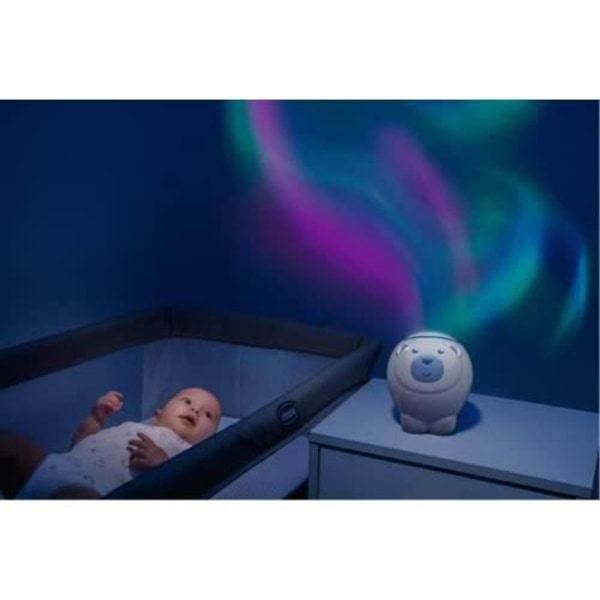 CHICCO Cradle Projector - 00011558200000 - Blå - Klassisk musik og Aurora Borealis Blå