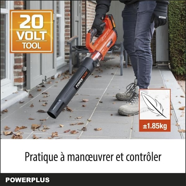 Souffleur batteri 20 Volt hastighed 145 km