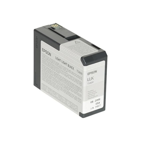 EPSON Pakke med 1 patron T5809 - Lys sort - Standard 80ml