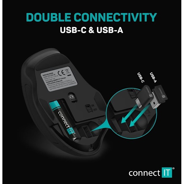 CONNECT IT Dual SmartSwitch, tummanharmaa