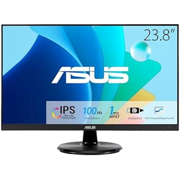 ASUS VA24DQFR PC-skärm 60,5 cm (23,8") Full HD LCD Svart - IPS - 1 ms - HDMI/DisplayPort/VGA