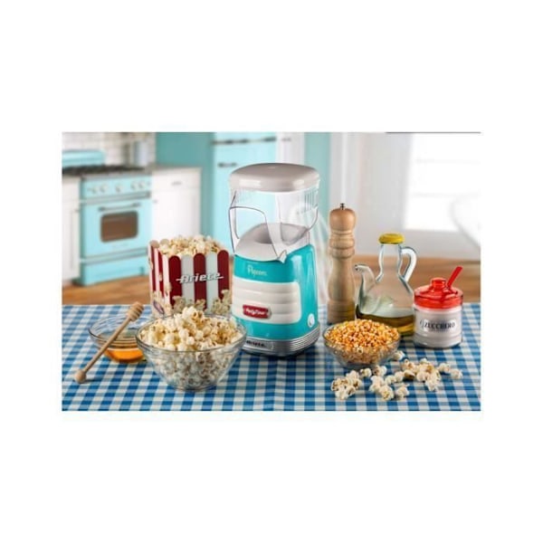 Popcornmaskin - Ariete - Party Time - Varmluftsmatlagning - Blå Blå