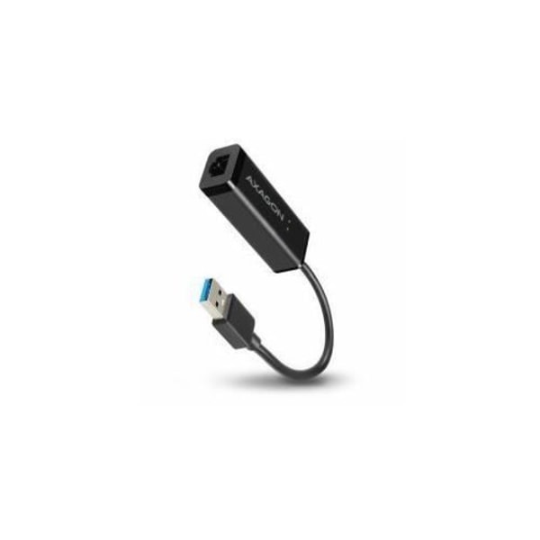 Axagon ADE-SR USB 3.0 RJ-45 kabeladapter og stik Sort (Type-A USB3.0-Gigabit Ethernet 10/100/1000) - 8595247903778 Sort