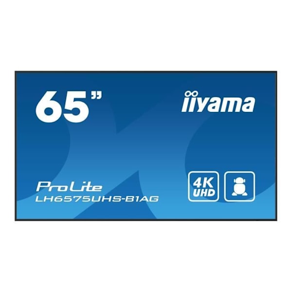 LED-baglyst LCD fladskærm - iiyama ProLite LH6575UHS-B1AG - Klasse 65 - 4K - Sort
