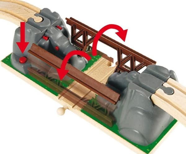 BRIO - Katastrofbron - Tågbana i trä - Ravensburger - Blandat från 3 år beige