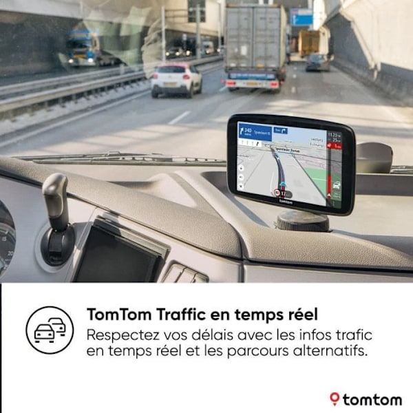 GPS til tunge lastbiler - TOM TOM - GO Expert Plus - 7" HD-skærm - Ruteplanlægning af store køretøjer - Verdenskort