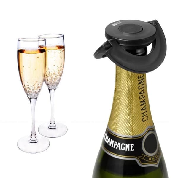 Champagnekork - AdHoc - Gusto - Ultra platt - Hermetisk - Svart silikon