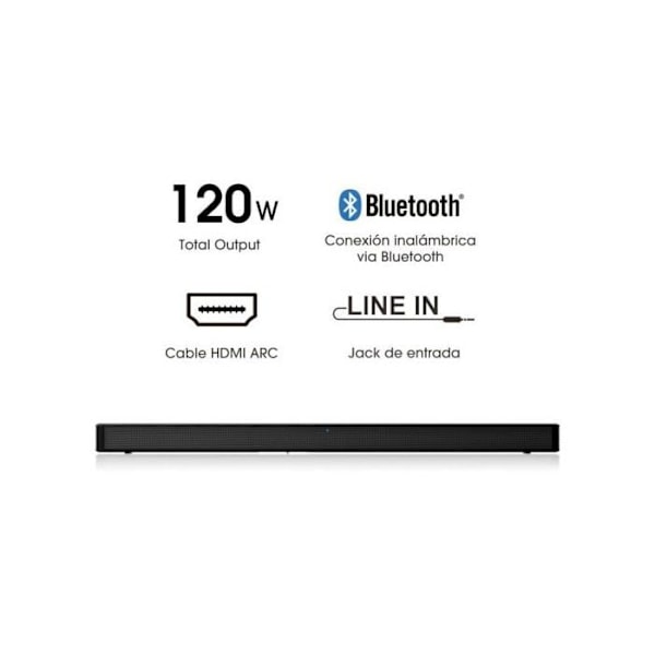 Hisense HS205G, 2.0 kanaler, 60 W, DTS Virtual:X, Dolby Digital, Film, Musik, 30 W, Sort HISENSE HS205G 2.0CH 60W SOUNDBAR musta