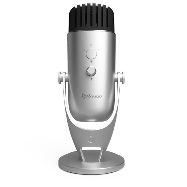 Arozzi Colonna Silver - USB-mikrofoni suoratoistoon kytkettävällä suuntauksella (Luokka: Kuulokkeet ja