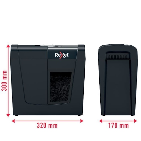 Rexel, Secure X6 manuel dokumentmakulator, krydsskåret, DIN P4, 6 ark, 10 liter