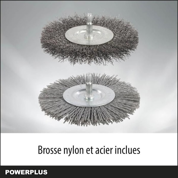 Powerplus Dual Power Ukrudtsuger Teleskopisk Batteri POWDPG8060 - 20 V, uden Batteri/Oplader, Nylon- og Stålbørste orange