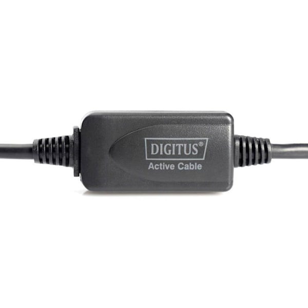 Digitus USB-kabel USB 2.0 USB-A hun, USB-A han 15.00 m sort med USB, med forlængelse DA-73101