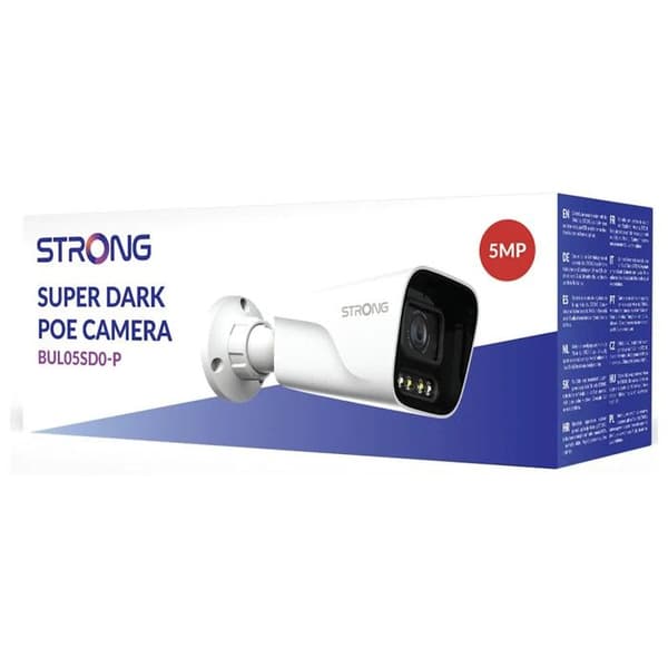 Stark IP Bullet Kamera 5MP Super Mörk PoE Nattvision Utomhus Vit
