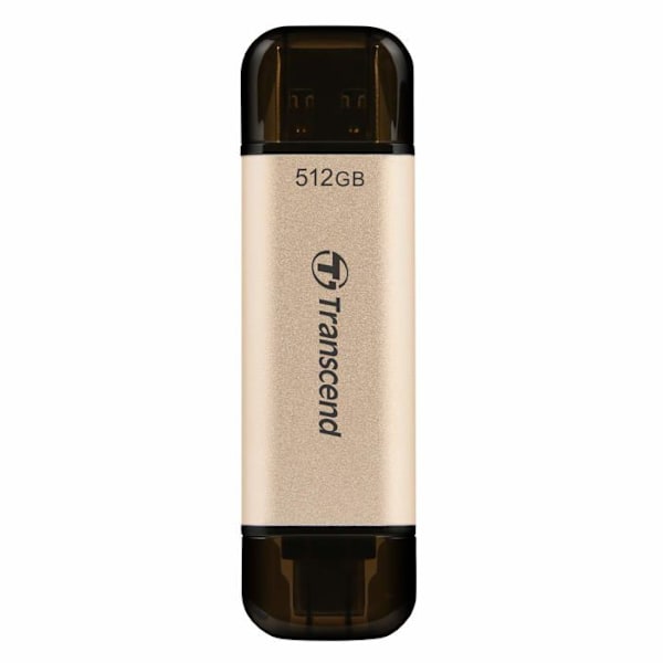 Transcend JetFlash 930C 512 Gt - USB-C / USB-A-avain Kulta