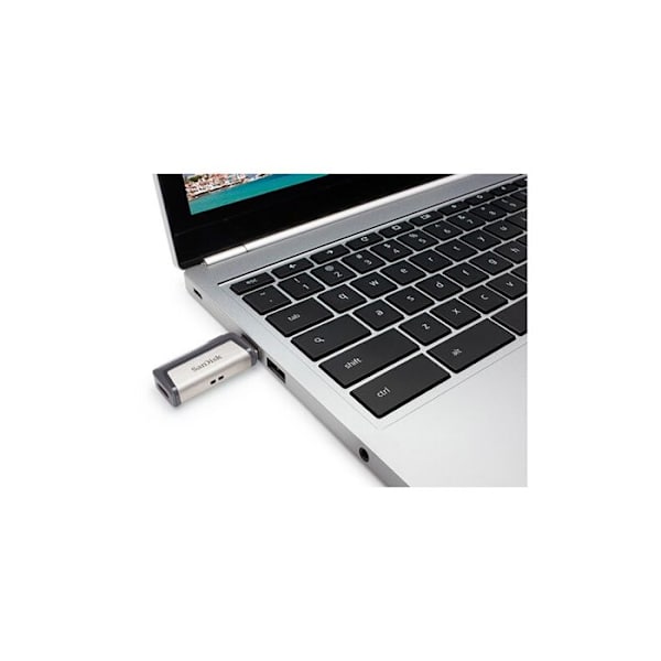 SANDISK Ultra Dual USB Flash Drive - 128GB - USB 3.1/USB-C - Grå
