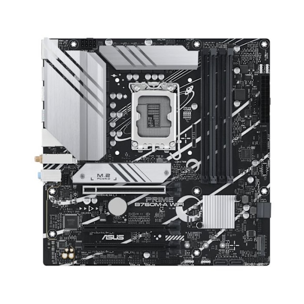 ASUS PRIME B760M-A WIFI bundkort - Intel B760 - Micro ATX - DDR5 - 2x M.2 - WiFi 6