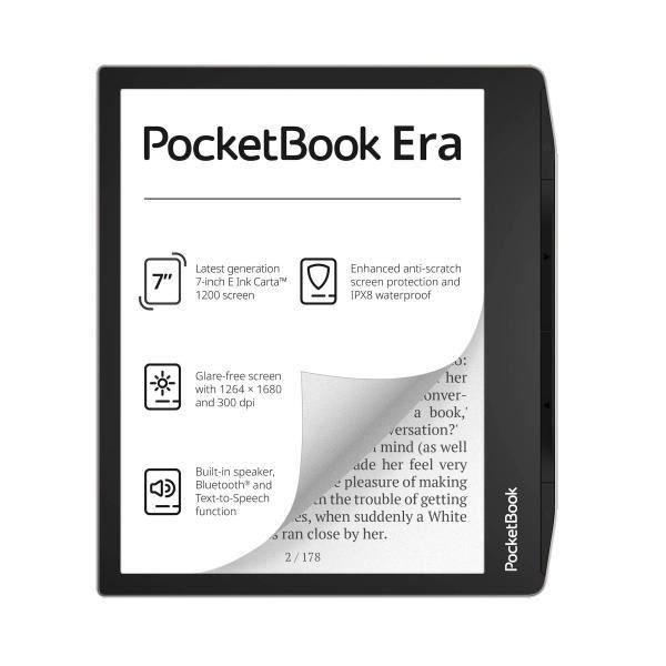 E-bog - POCKETBOOK - ERA - 7 tommer - 16 Go - E Ink Carta 1200 - Vandtæt IPX8 Sort, Sølv