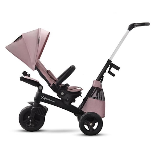 Tricycle KINDERKRAFT EASYTWIST Rose - 3 hjul - Letvægts - Evolutiv - Holdbar Lyserød