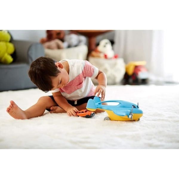 Lelu - GREEN TOYS - Rahtilentokone - Sininen, keltainen ja harmaa - Seka - Alkaen 3 vuotta Blå, gul og grå