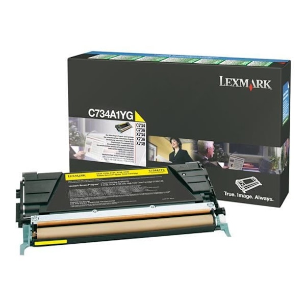 LEXMARK - 1 väriainekasetti - C734, X734 - 6 000 sivua - keltainen