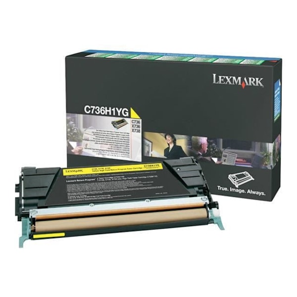 Lexmark väriainekasetti - keltainen - laser - suuri riittoisuus - 10 000 sivua - 1 yksikkö