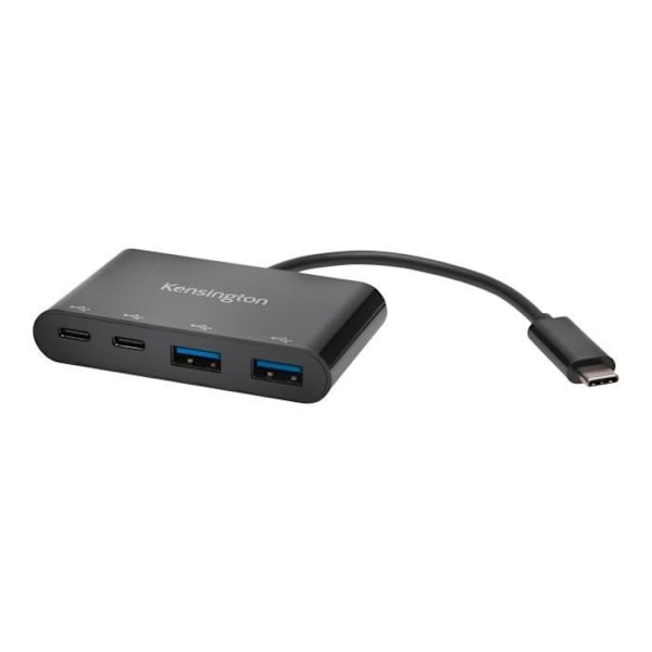 USB-keskitin - KENSINGTON - CH1000 - 4 USB 3.1 -porttia - USB Type C - Ulkoinen - Musta