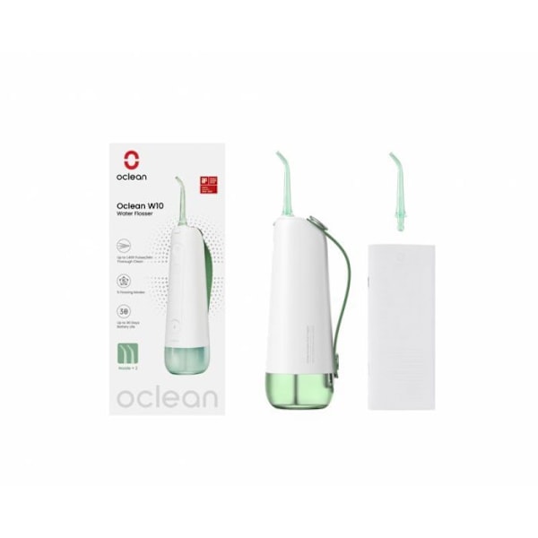 Brossette Oclean - W10 vihreä + 2 päätä - W10 huuhtelulaite + 2 vihreää suukappaletta