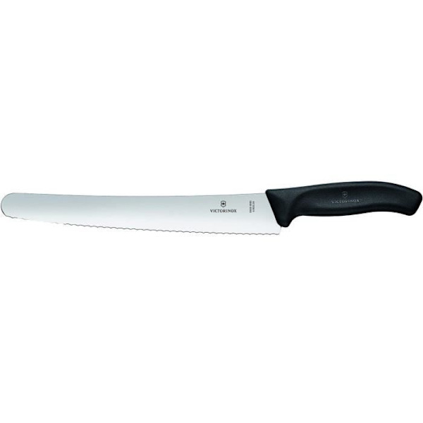 Victorinox wienerbrødskniv med tandkant Rustfrit stål, sort, 30 x 5 x 5 cm - 6.8633.26G
