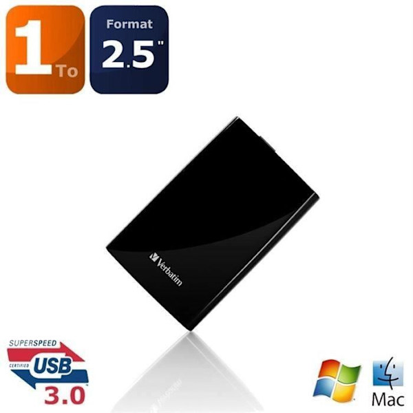 VERBATIM Store'n'Go ekstern harddisk - 1TB - USB 3.0