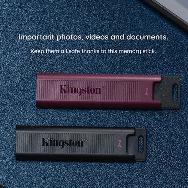 USB-avain - Kingston - DataTraveler MAX - 256 Gt - USB 3.2 - Lukunopeus 1000 Mt/s