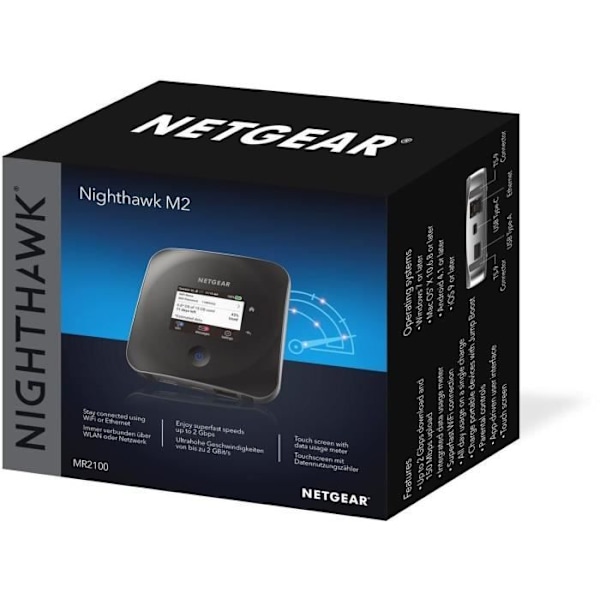 NETGEAR 4G Mobile Router, Nighthawk M2 4G LTE Router MR2100 - jopa 2Gbps latausnopeus