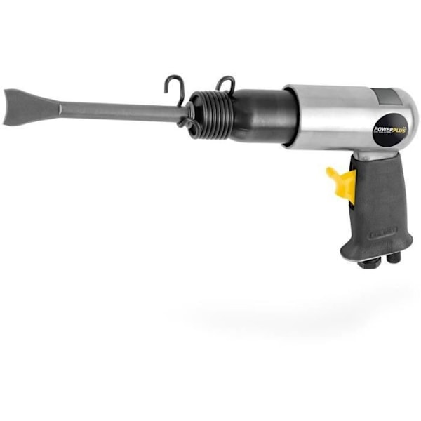 Lufthammer + 5x mejsel - POWERPLUS - POWAIR0019 - 216 l/min - 6,3 bar - 3500 omdr/min grå, sort