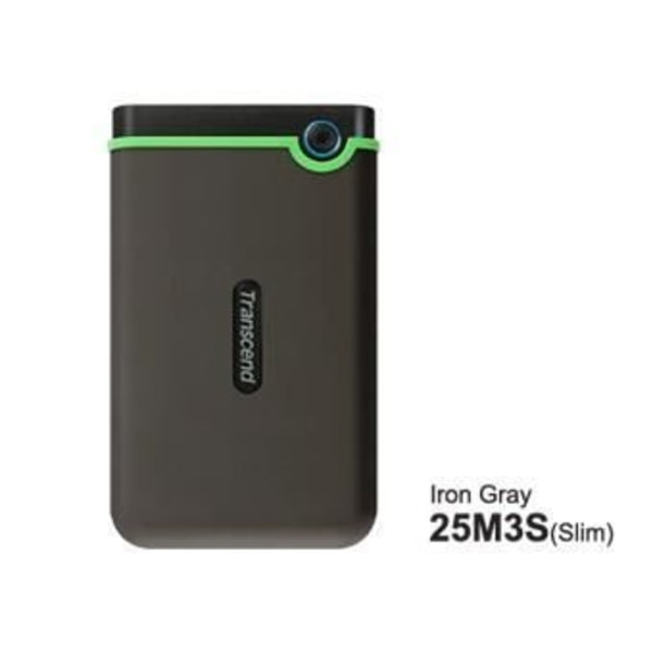 TRANSCEND StoreJet 25M3 extern hårddisk - 2 TB - 2,5" - USB 3.1 Gen 1 - Grå