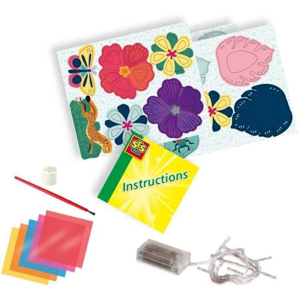 SES CREATIVE jungle light girlander - Kreativt kit för barn från 6 år och uppåt Flerfärgad