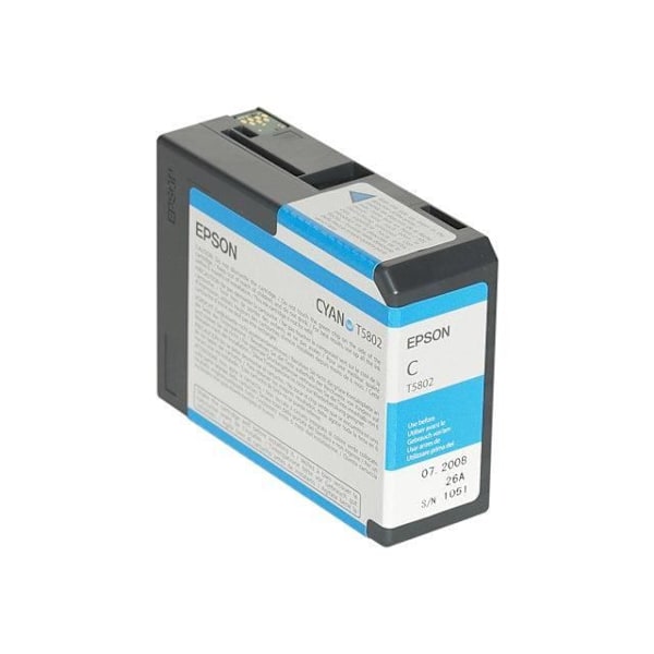 EPSON Förpackning med 1 fotopatron T5802 - Cyan - Standard 80ml