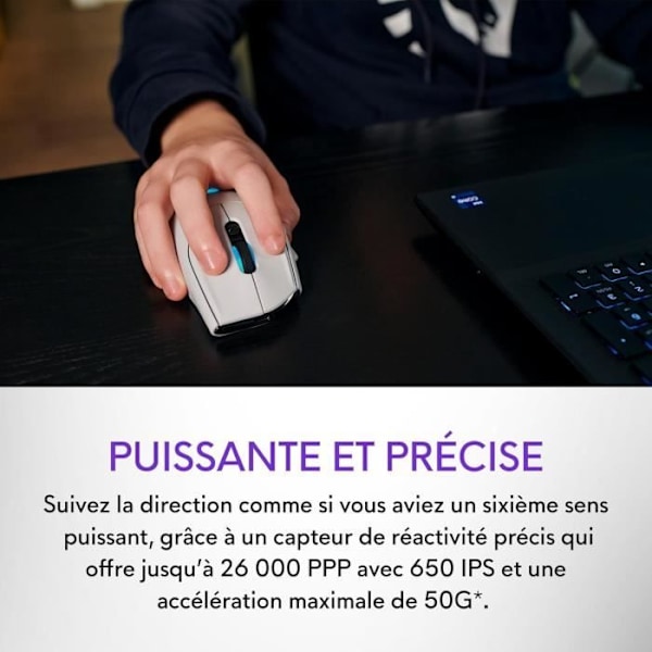 Spilmus - ALIENWARE - AW620M - 26000 DPI - 7 Programmerbare Knapper - 140t Batterilevetid