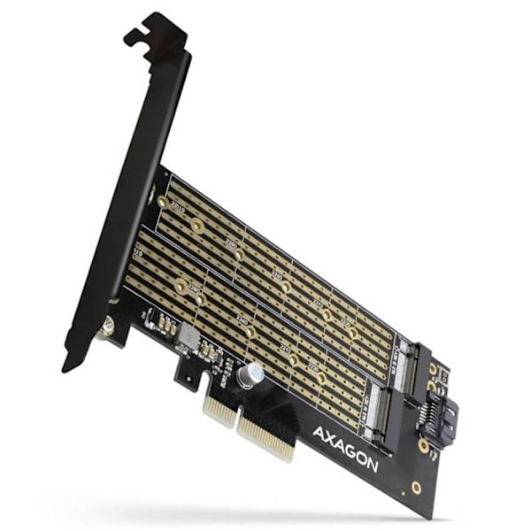 AXAGON PCEM2-D PCI-Express PCIe -kortti, joka sopii (SSD): M.2 PCIe NVMe SSD
