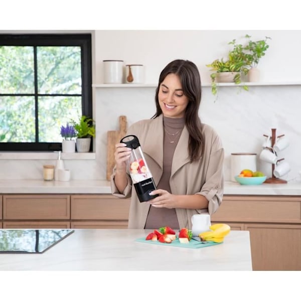 Blender transportabel - NUTRIBULLET - NBP003B - 100 W - 475 ml - Uden BPA - Sort