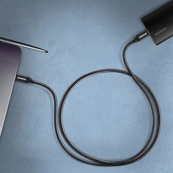 USB-C-kabel - AXAGON - HCM3-CM15AB - 1,5 m - USB-C 3.2 Gen 1 - Svart