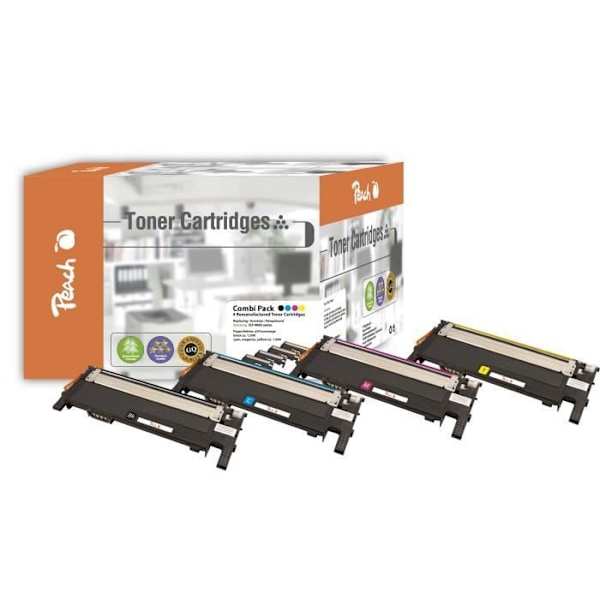 Laser toner - Peach - 111010 - Sort, Cyan, Magenta, Gul - 4 stk. - Kompatibel med Samsung