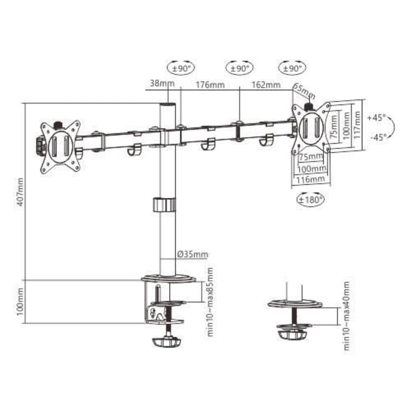 GEMBIRD MA-D2-01 TV BESLAG